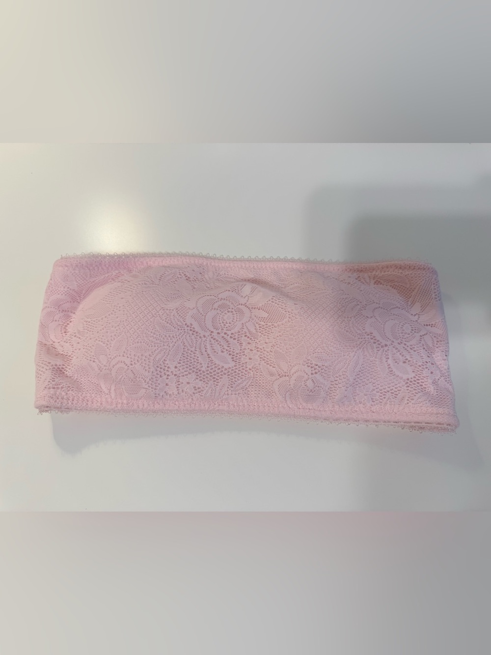 🐣5/$25-Lace Bandeau Strapless Bralette - Pink